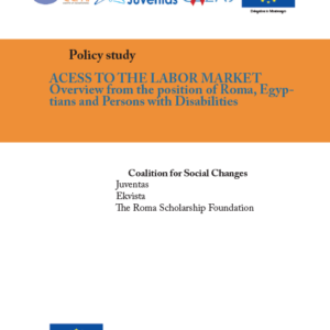 Acess to the labor market - Overview from the position of Roma, Egyptians and Persons with Disabilities