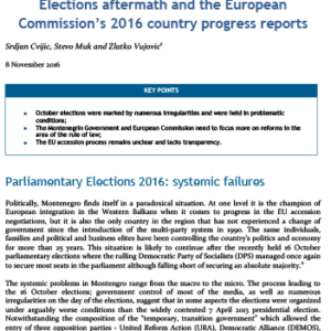 Elections Aftermath and the European Commission's 2016 country progress report