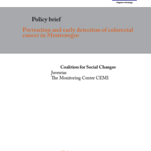 Prevention and early detection of colorectal cancer in Montenegro