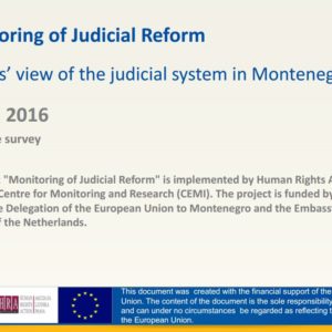 monitoring of judicial reform