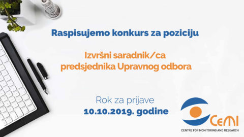 Konkurs – Izvršni saradnik/ca predsjednika Upravnog odbora