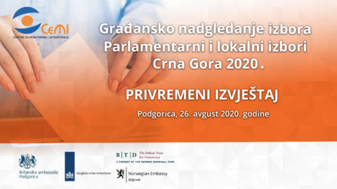 Privremeni izvještaj – Građansko nadgledanje izbora Parlamentarni i lokalni izbori Crna Gora 2020.